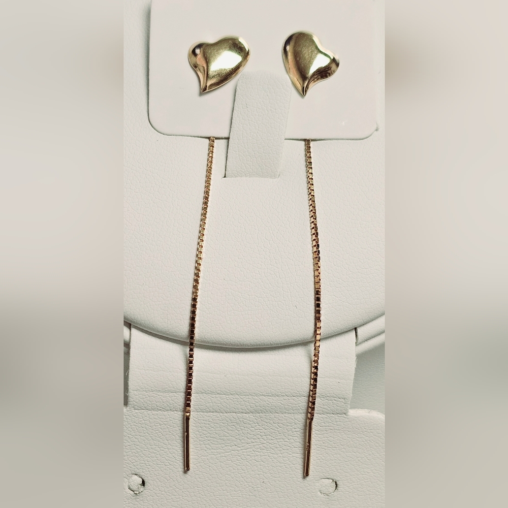 💛18k Heart Tictac Earrings